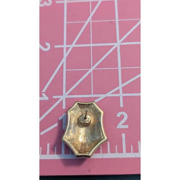 Monet Vintage Black Enamel Gold Tone Post Earrings - Picture 6 of 7